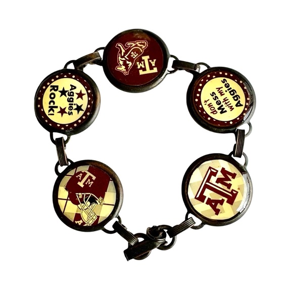 Texas A&M University Aggies Logo Memorabilia Souvenir Bracelet and Earring Set - Picture 3 of 6